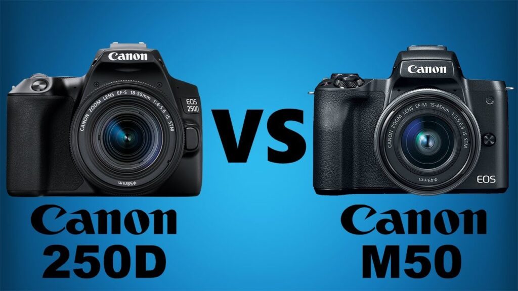 Eksamensbevis gardin hår Canon EOS 250D vs Canon EOS M50 - Golden Camera