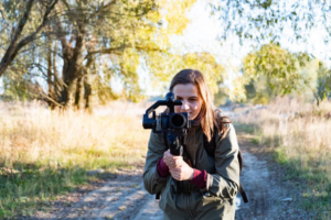 girl taking pictures