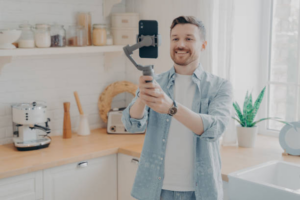 boy taking selfie