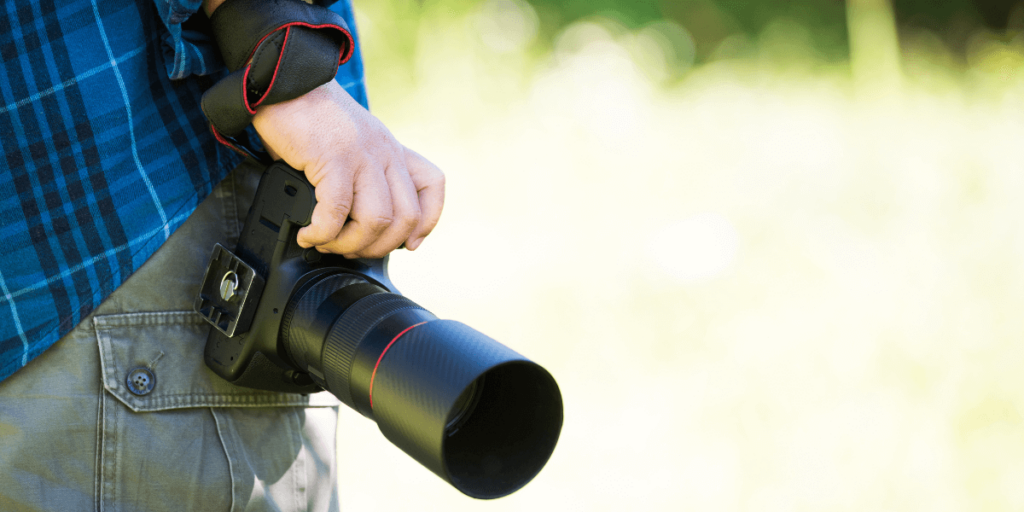 A camera in the hands