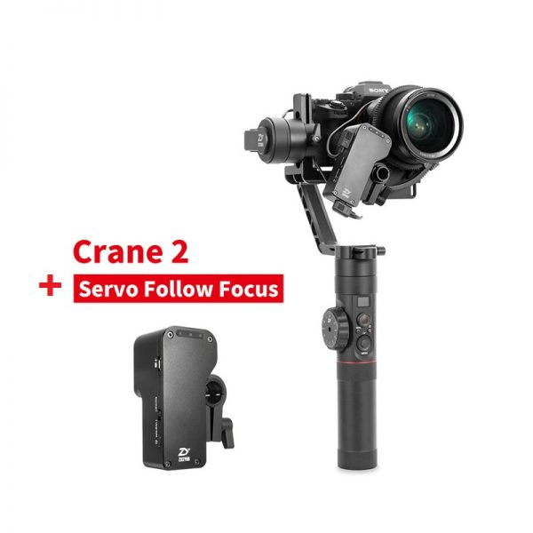 crane-2-servo-set-600x600-1.jpg Zhiyun-Tech Crane-2 3-Axis Stabilizer with Follow Focus for Select Canon DSLRs - Image 1