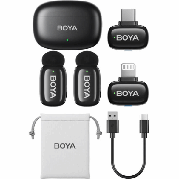BOYA MINI 12 (FOR iOS + TYPE-C) DUAL WIRELESS MICROPHONE