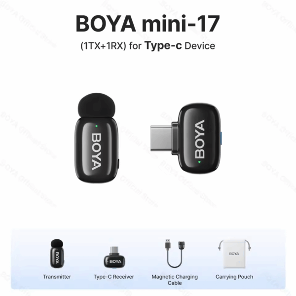 BOYA MINI 17 (FOR TYPE-C ONLY) SINGLE WIRELESS MICROPHONE