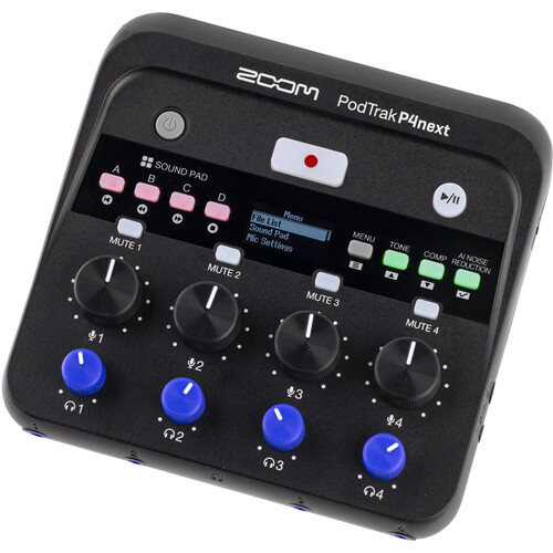 zoom_podtrak_p4next_portable_multitrack_1761036322_1924208 Zoom PodTrak P4next Portable Multitrack Podcast Recorder - Image 1