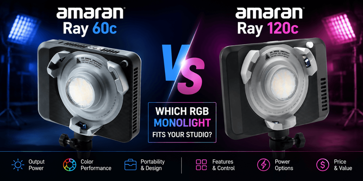 Amaran Ray 60c vs Ray 120c Which RGB Monolight Fits Your Studio