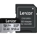 Lexar 512GB Professional SILVER PLUS UHS-I microSDXC Memory Card with SD Adapter