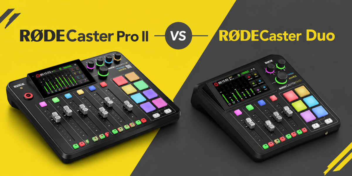 RØDECaster Pro II vs RØDECaster Duo audio mixer comparison
